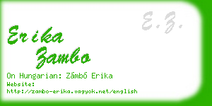 erika zambo business card